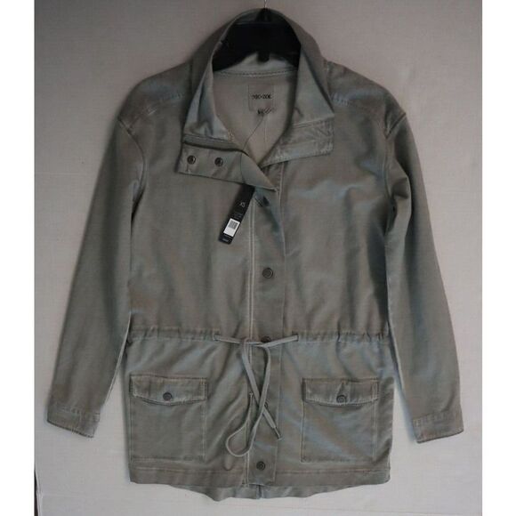 Nic+Zoe S181037 Women's Sz XS Zinc Mix Gray Drawstring Waist Utility Jacket $208 - Picture 9 of 12